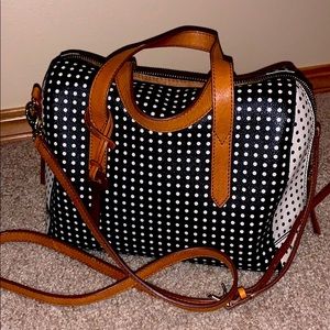 Fossil satchel in Polkadots. Great condition